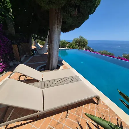 Villa La Meridienne-piscine-vue Mer-9 Pers Roquebrune-Cap-Martin