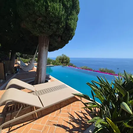 La Meridienne-piscine-vue Mer-9 Pers Villa Roquebrune-Cap-Martin